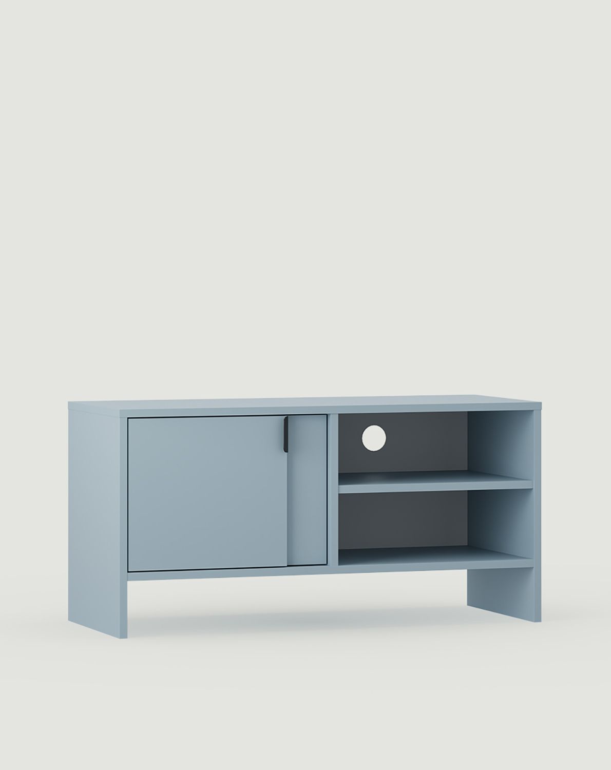 LAYERS Armoire RTV LAY01
Couleur : Bleu colombe
Couleur de la face avant de la deuxième couche : Bleu colombe
Poignée : Poignée LAYERS 110 Noir Onyx
