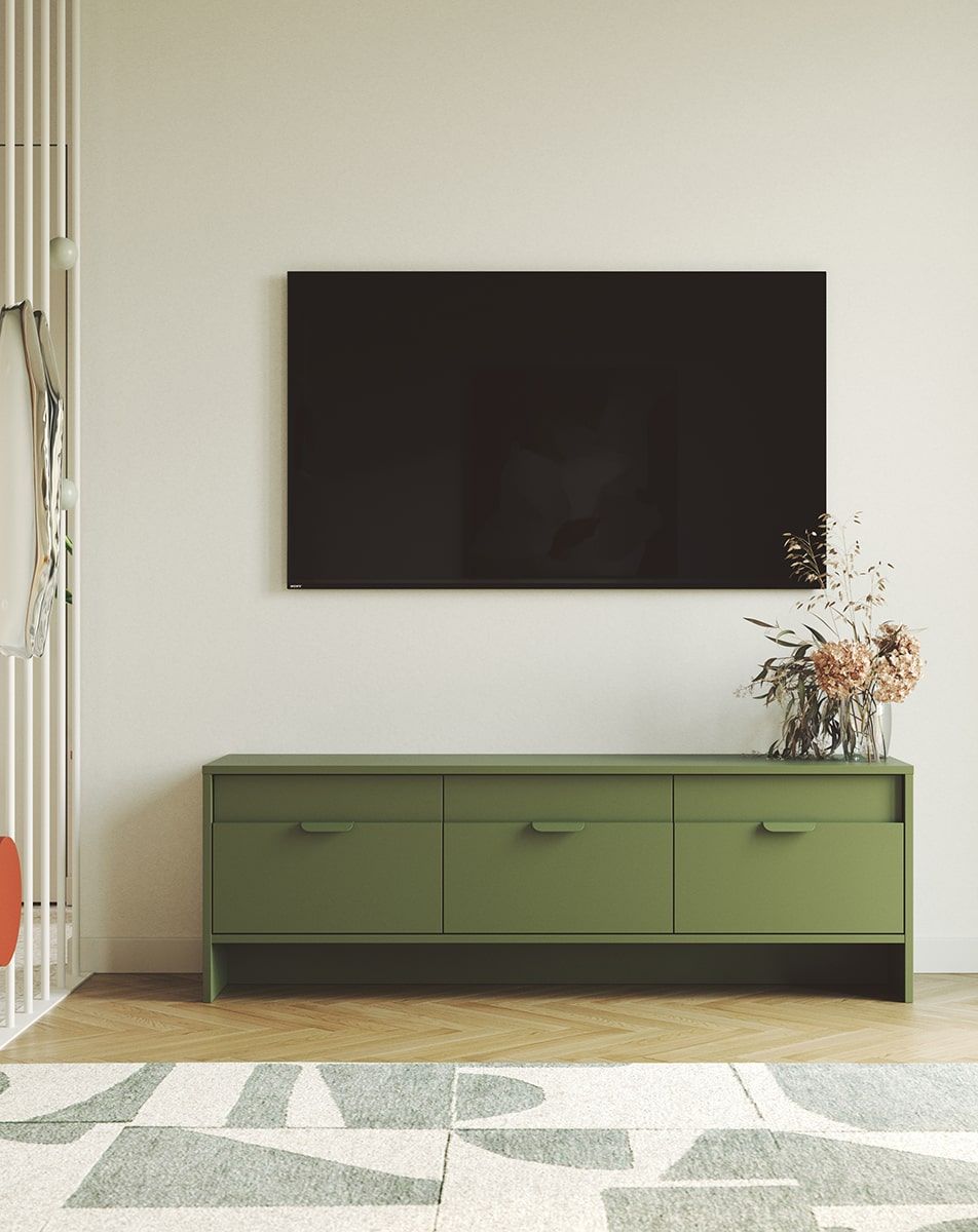 LAYERS Armoire RTV LAY05
Couleur : vert cyprès
Couleur de la deuxième couche avant : vert cyprès
Poignée : poignée LAYERS 110 Vert cyprès