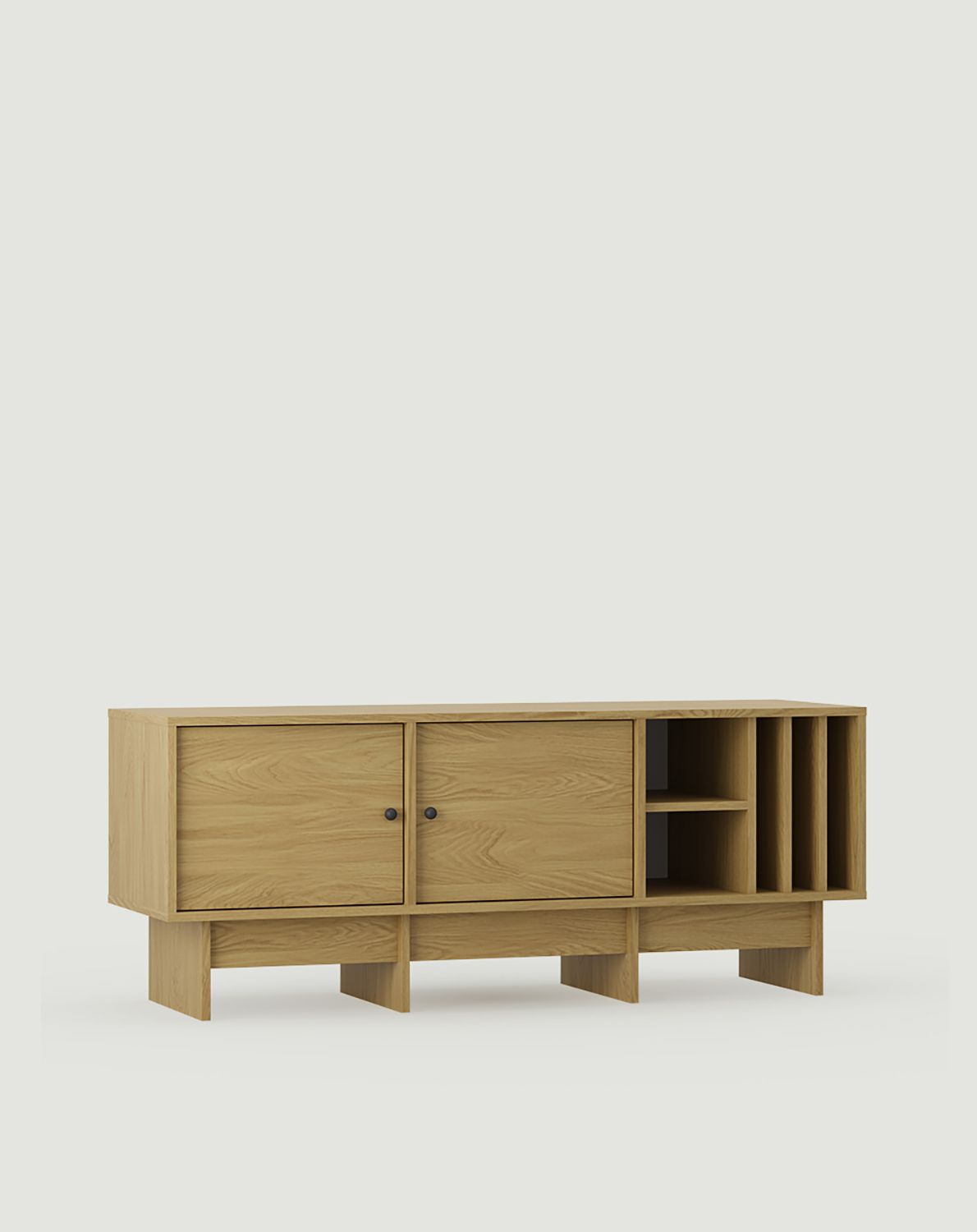 KABE KTV2W armoire RTV en vinyle dans le style JAPANI
Couleur : Placage chêne naturel
Poignée : Poignée boule Noir KD