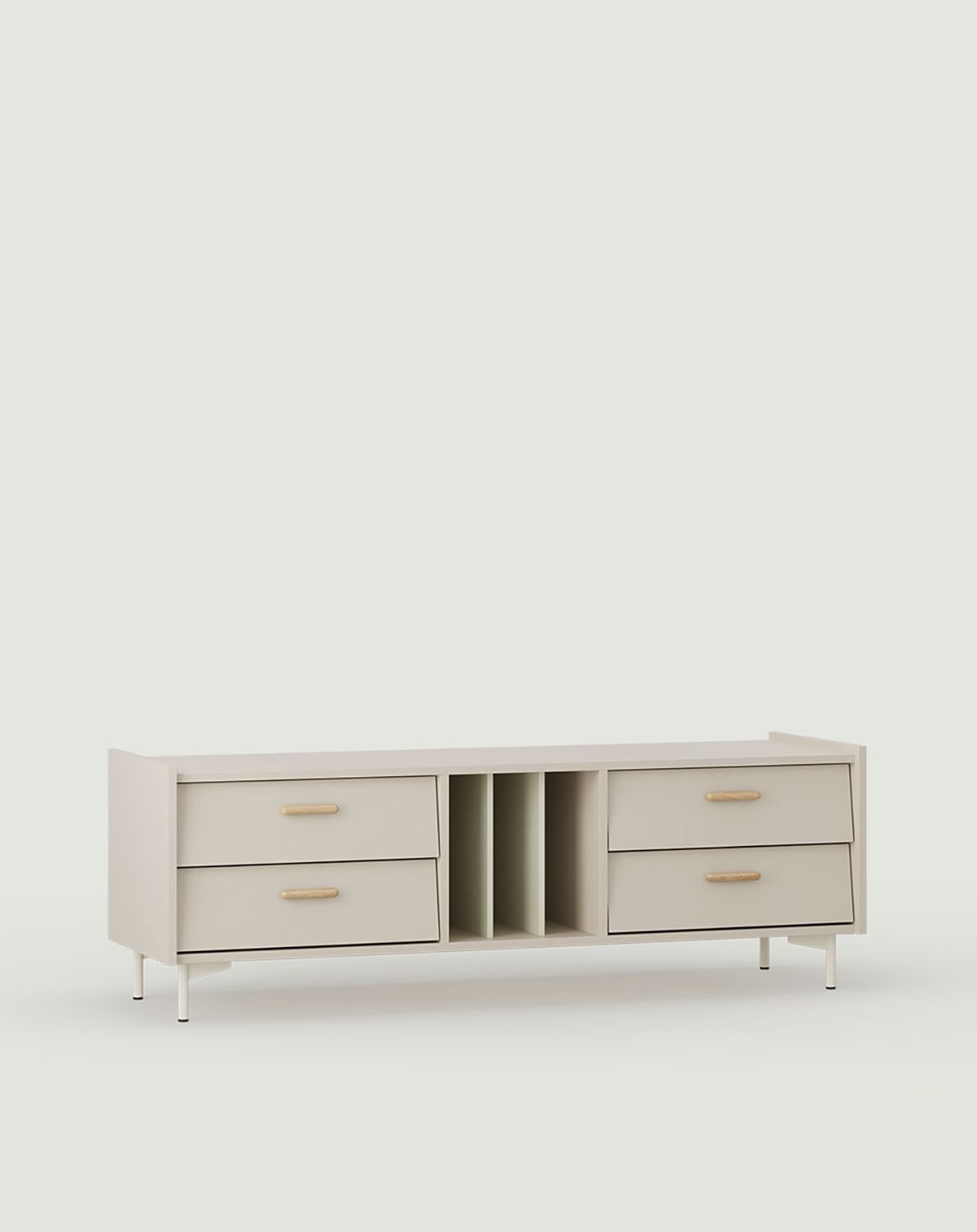Armoire RTV SKRA SKR09
Couleur : Cachemire laineux
Poignée : Cigar Oak
Pieds : SKRA Milky Way
                            