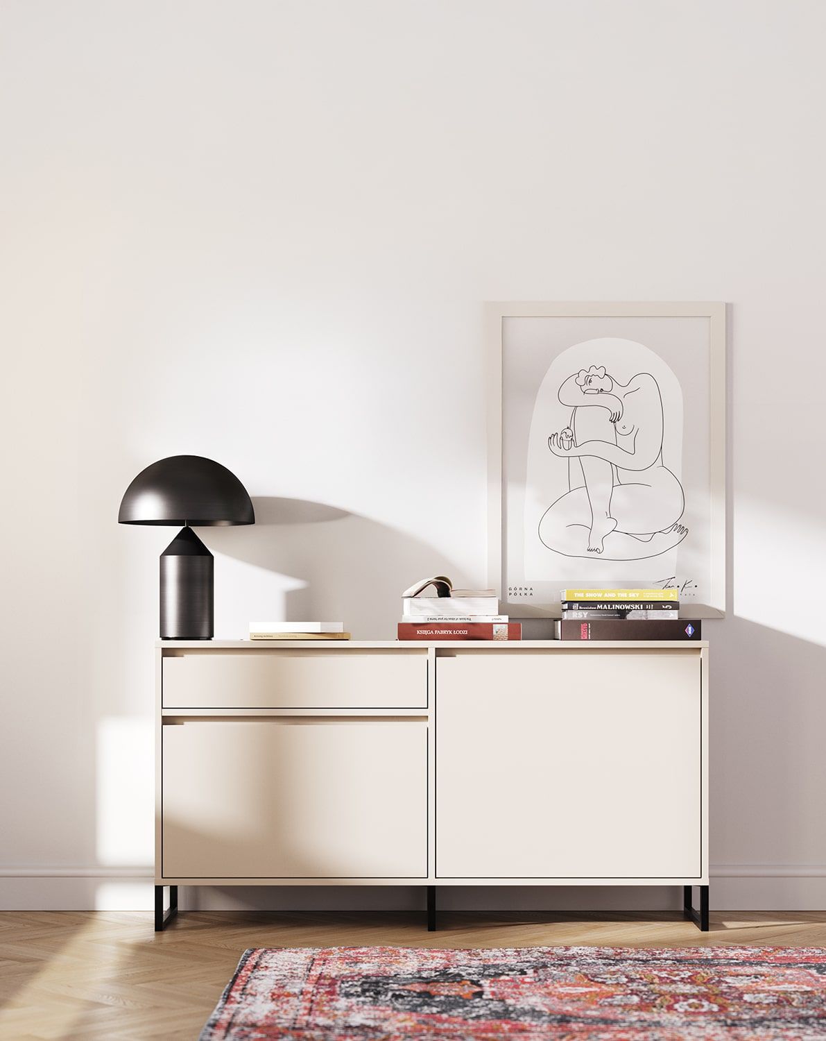 ODIS BTV2S Armoire RTV
Couleur : Cachemire laineux
Couleur du pied : Noir
                            