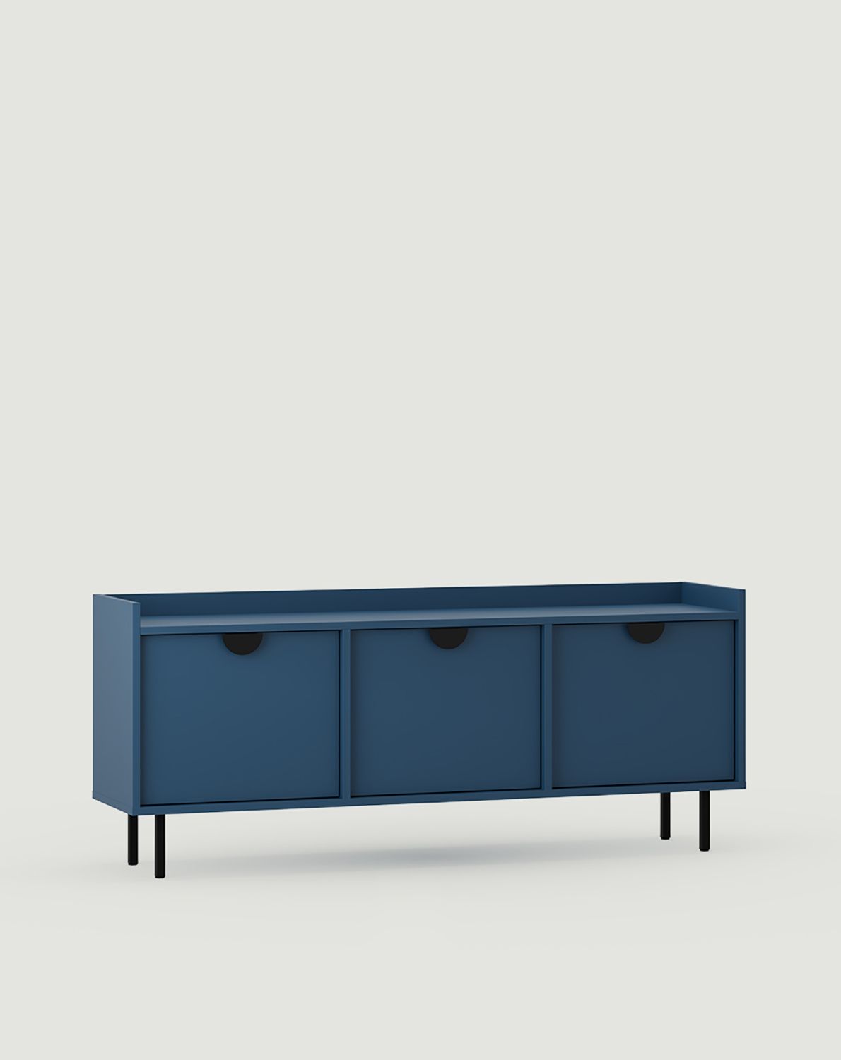 Armoire RTV SIGI STV3K
Couleur : bleu tyrolien
Pied : noir
Poignée : poignée RIND noire