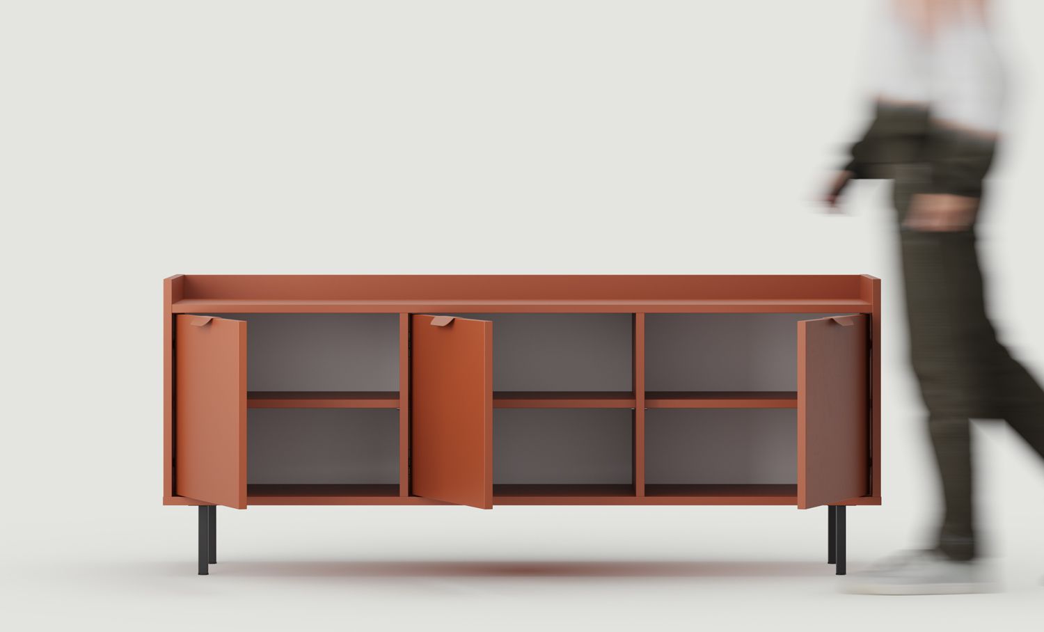 Armoire RTV SIGI STV3K
Couleur : Terracotta ardent
Pied : Noir
Poignée : LAYERS 110 Terracotta flamboyant