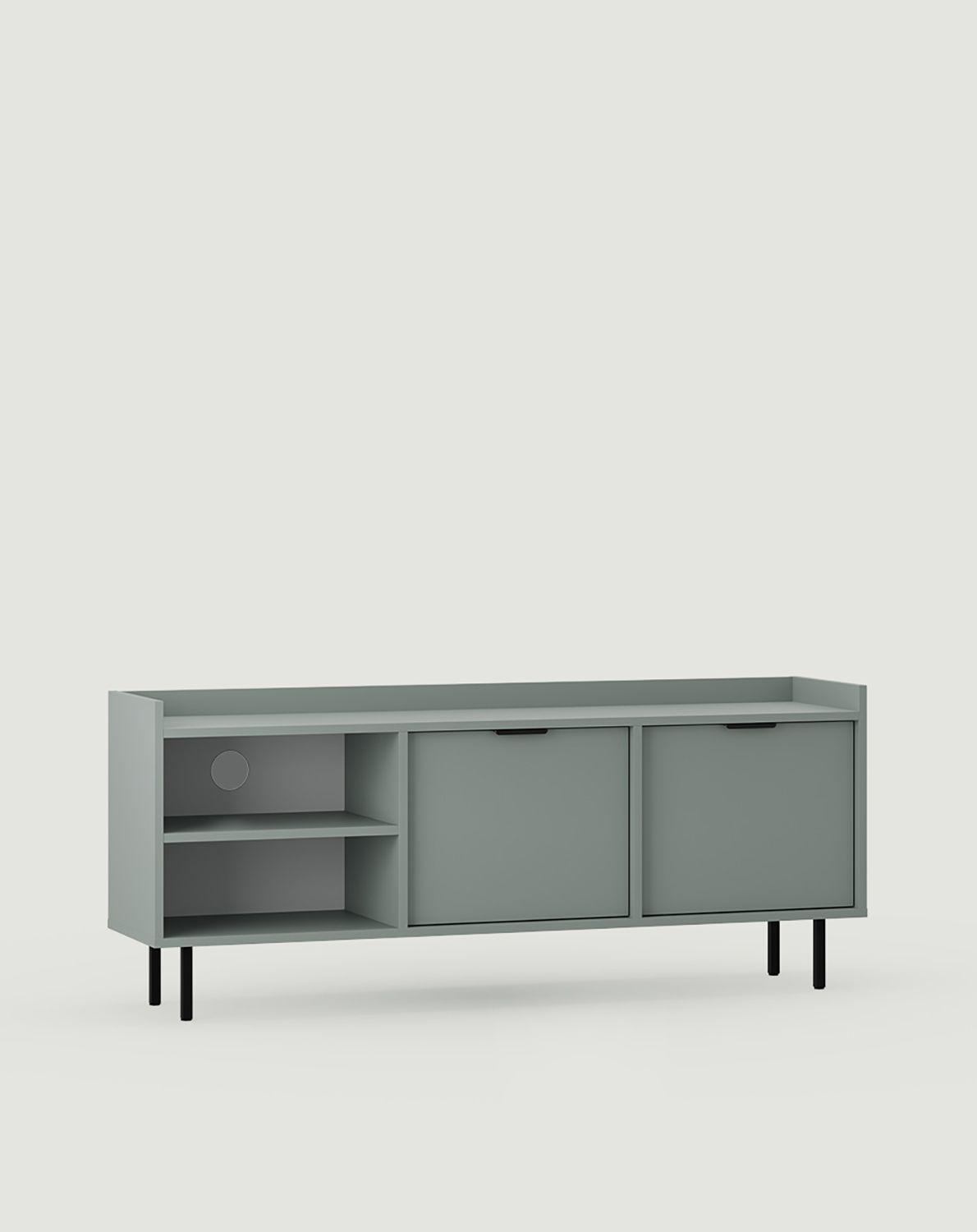 Armoire RTV SIGI STV4
Couleur : bleu crépuscule
Pied : noir
Poignée : LING noir