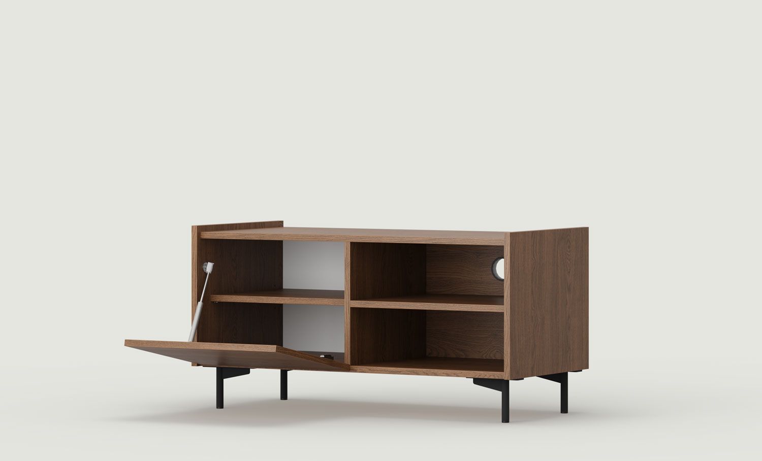 Armoire RTV SKRA SKR05
Couleur : Chêne rustique
Pieds : SKRA noir
                            