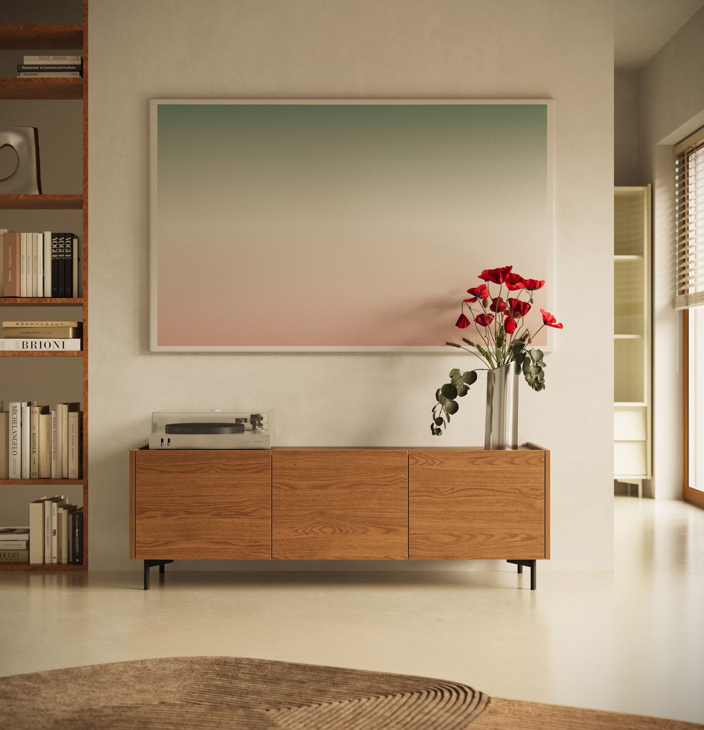 Armoire RTV SKRA SKR06
Couleur : Chêne rustique
Pied : Noir
