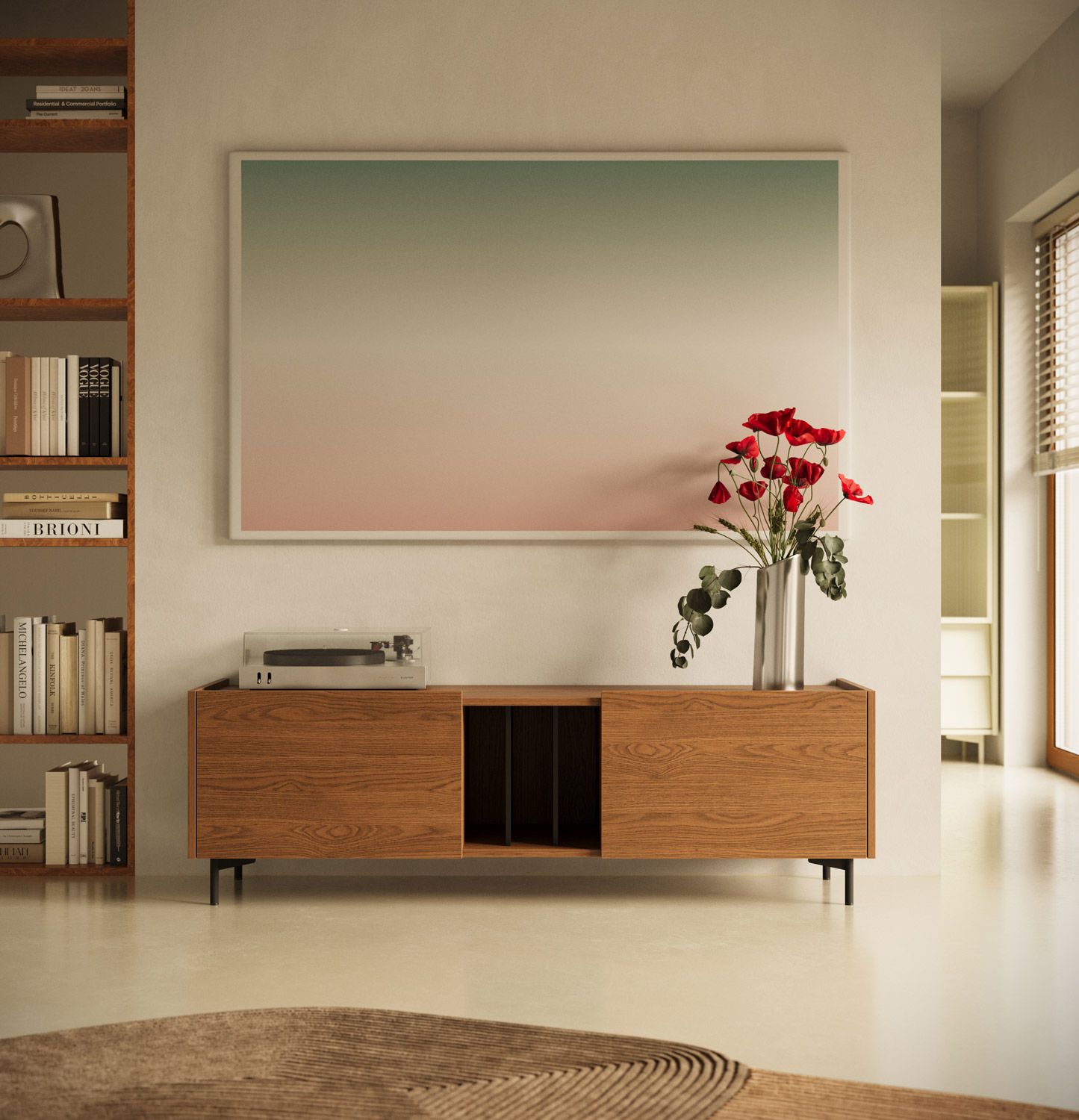 Armoire RTV SKRA SKR08
Couleur : Chêne rustique
Pied : Noir