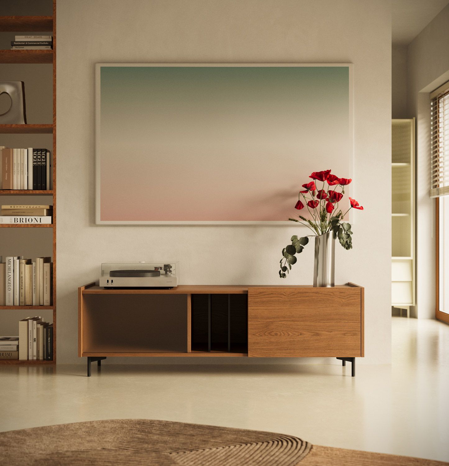 Armoire RTV SKRA SKR14
Couleur : Chêne rustique
Pieds : Noirs