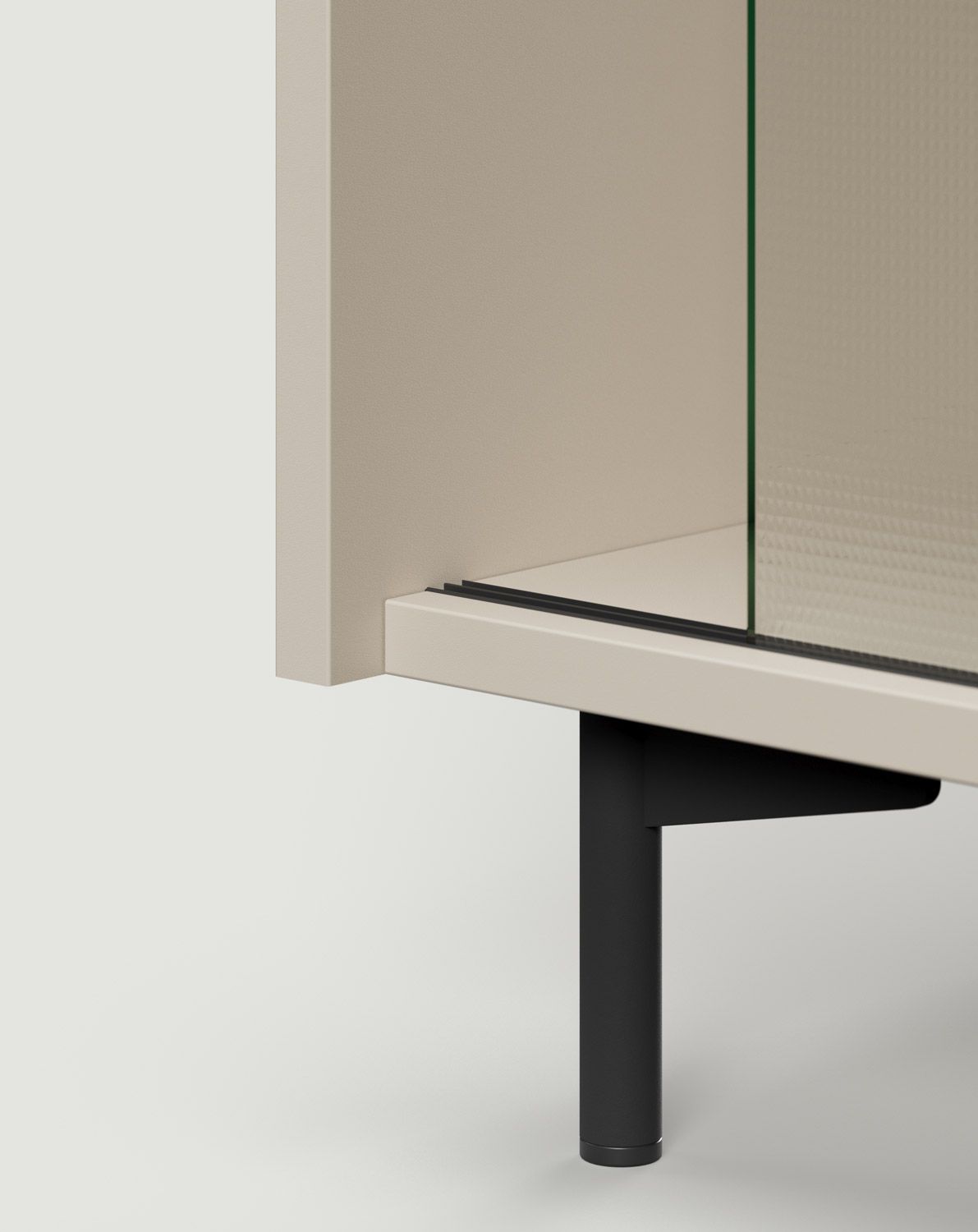 Armoire RTV SKRA SKR15
Couleur : Beige Champagne
Pied : Noir