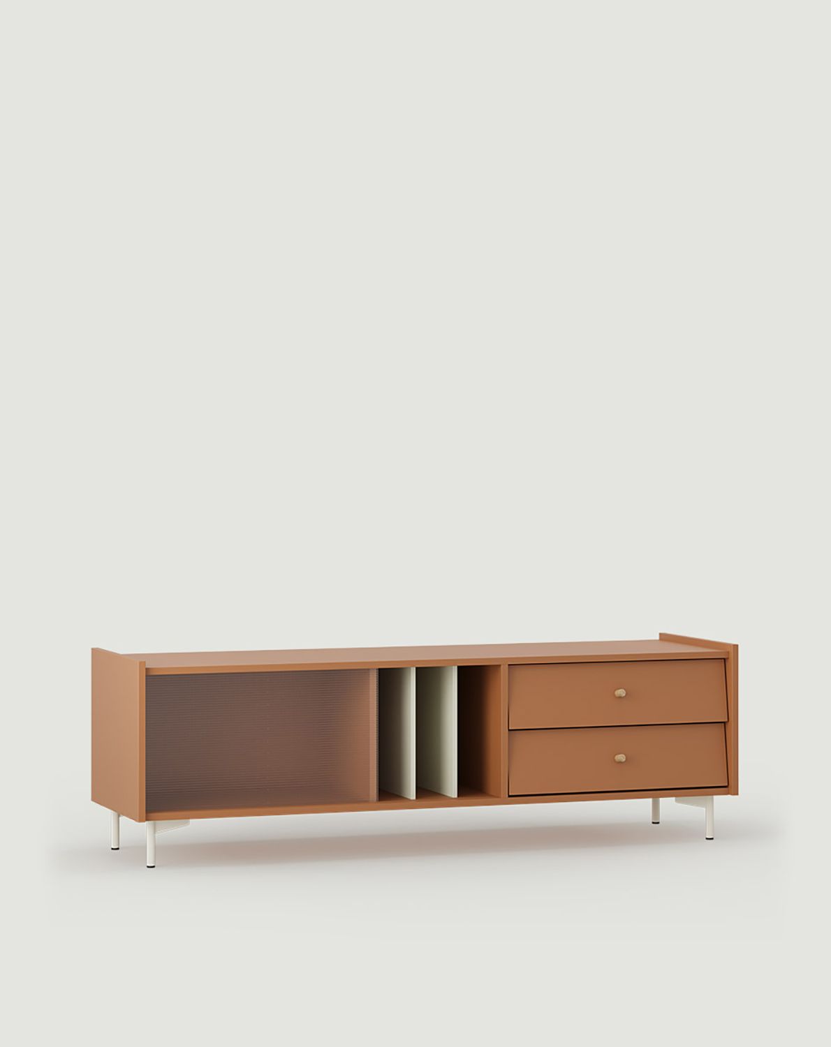 Armoire RTV SKRA SKR15
Couleur : Sahara Deep
Pied : Milky Way
Poignée : bouton en chêne