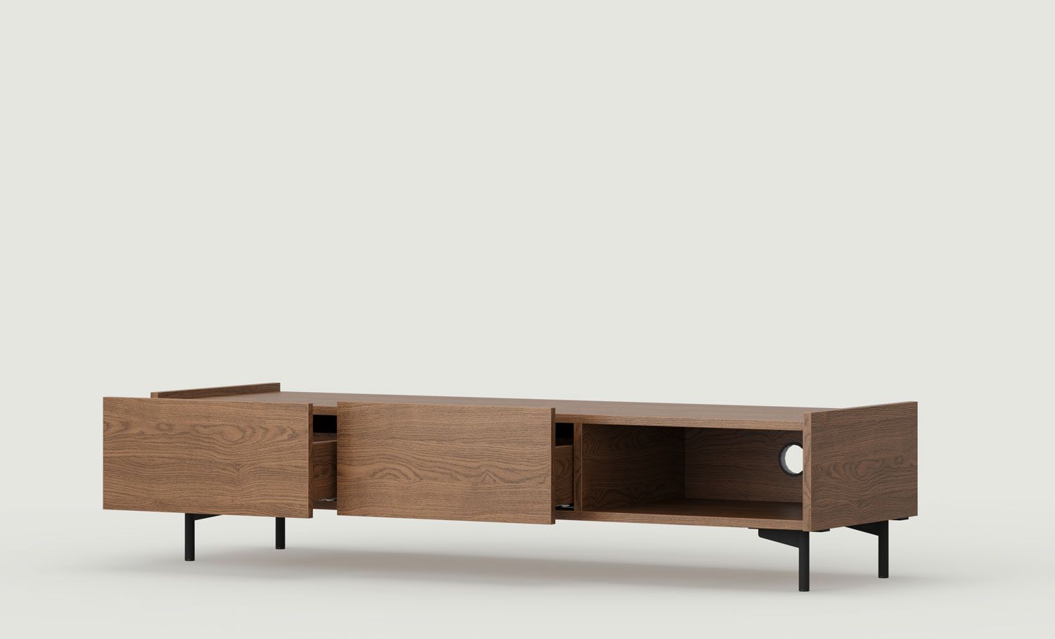 Armoire RTV SKRA SKR17
Couleur : Chêne rustique
Pieds : SKRA noir