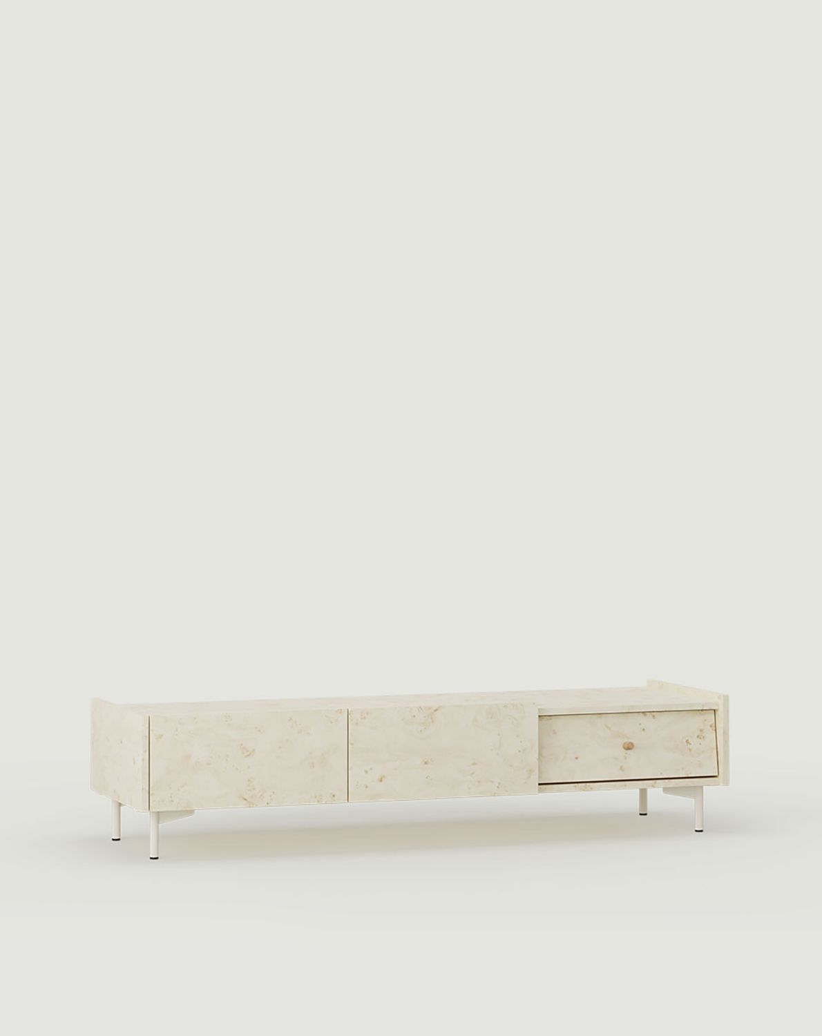 Armoire RTV SKRA SKR19
Couleur : Chechotte Art Deco
Poignée : bouton en chêne
Pieds : SKRA Milky Way
                            