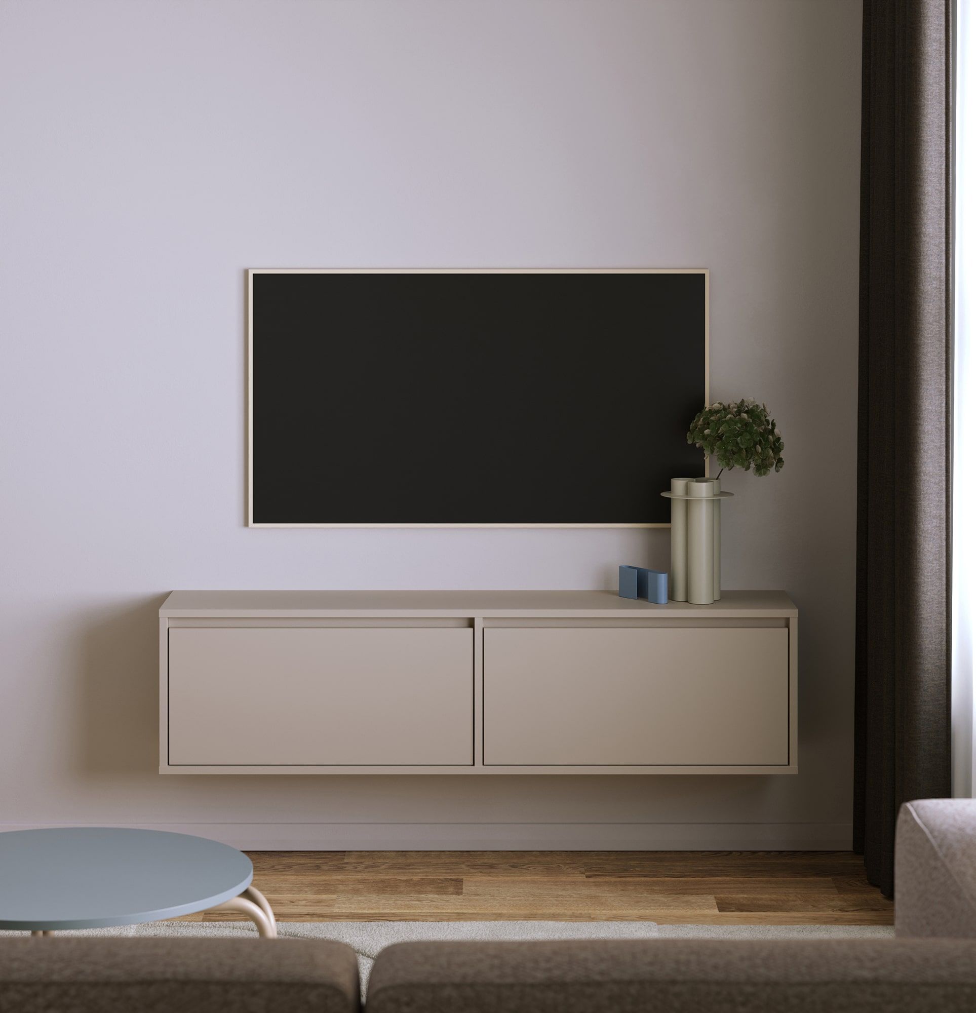 Armoire RTV murale UBBE WTV1K
Couleur : Beige Champagne