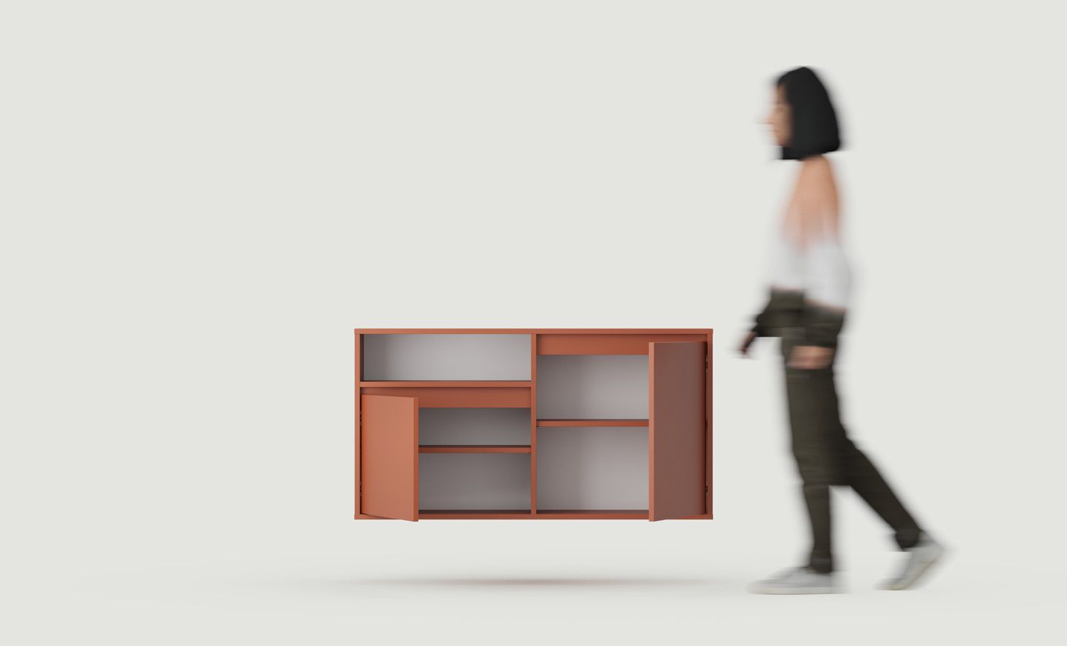 Armoire RTV murale UBBE WTV2
Couleur : Terracotta ardent
                            