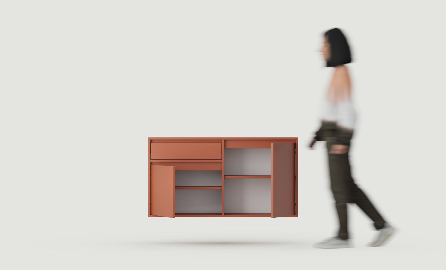 Armoire RTV murale UBBE WTV2S
Couleur : Terracotta ardent