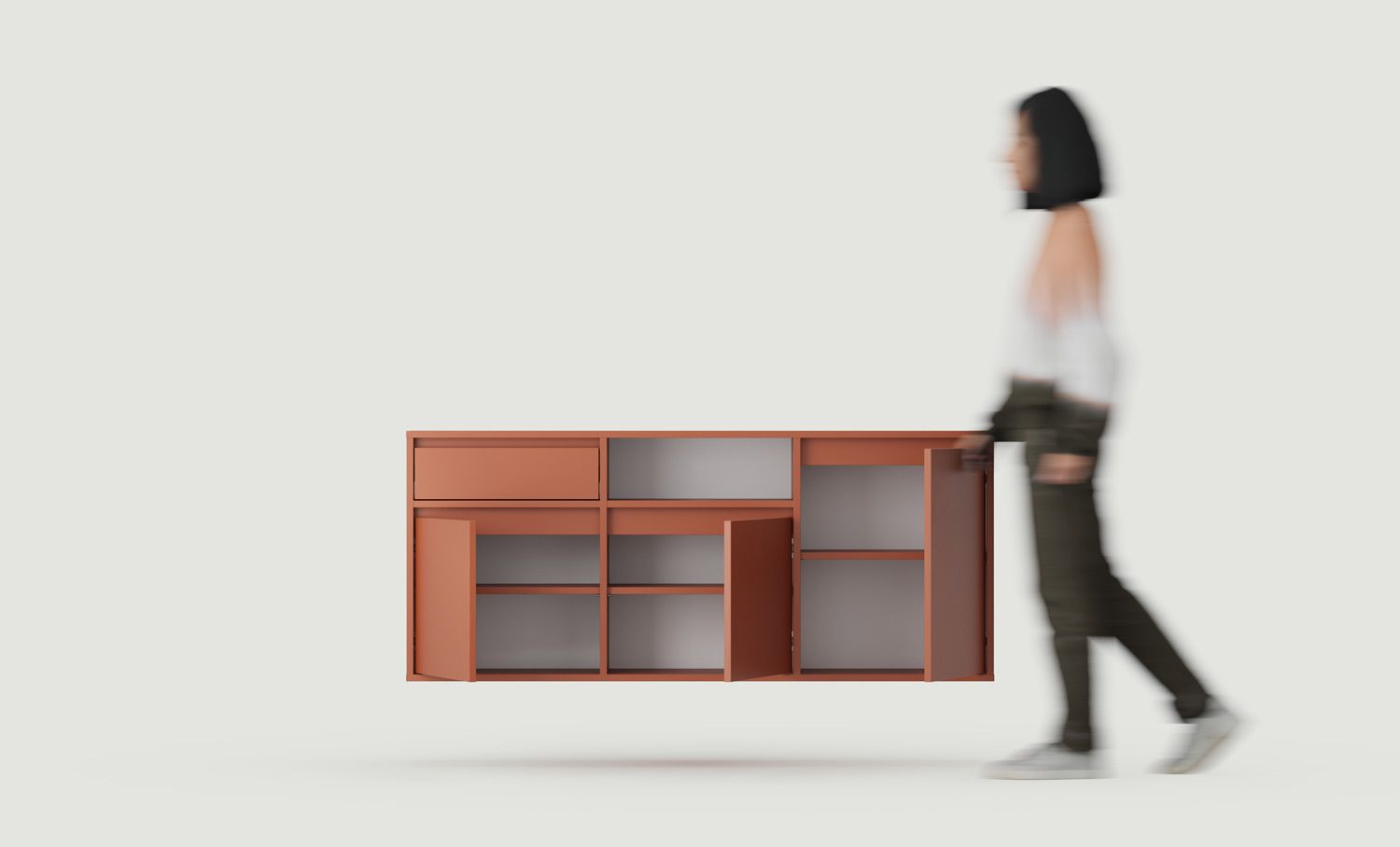 Armoire RTV murale UBBE WTV3S
Couleur : Terracotta ardent
                            