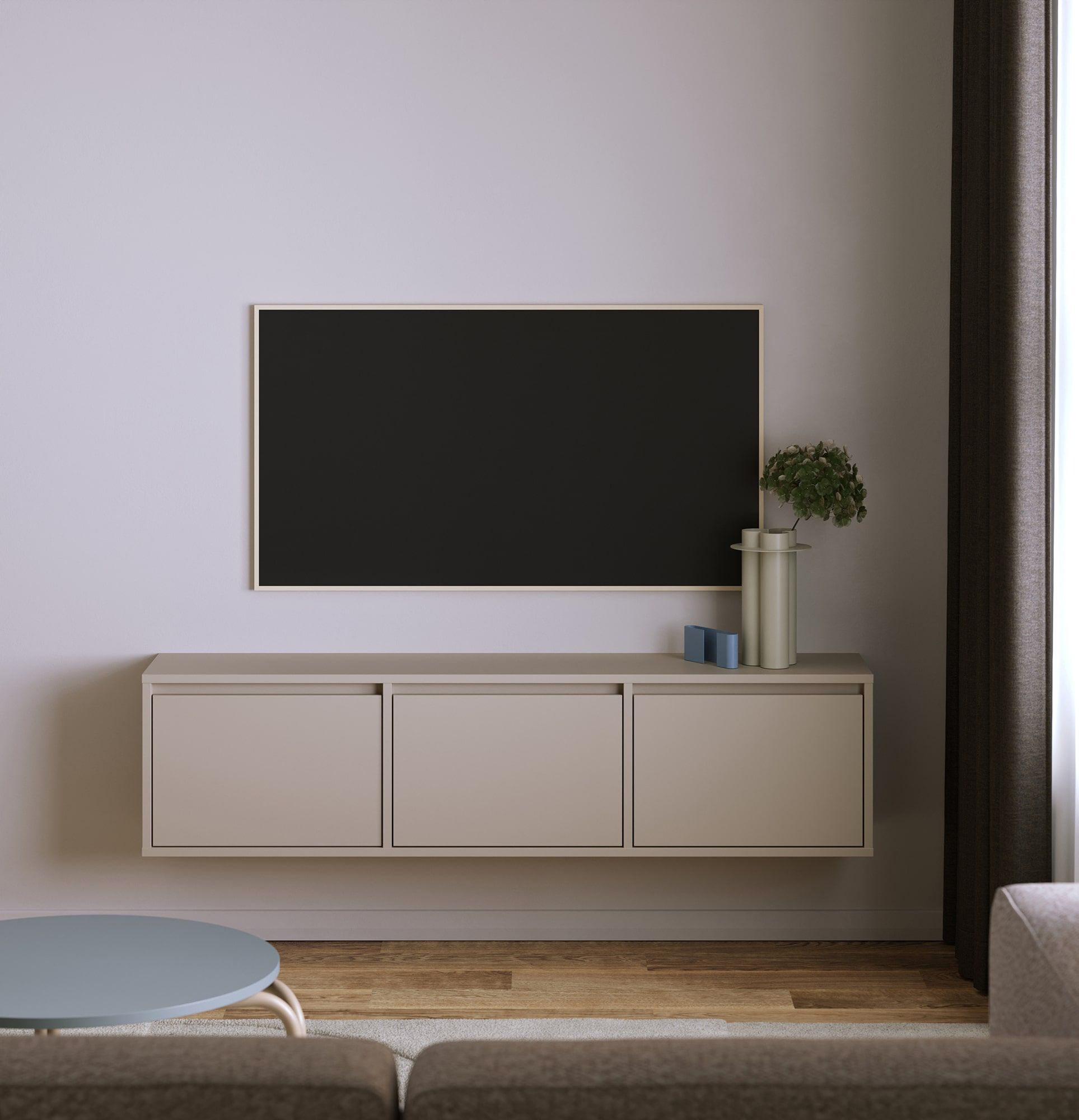 Armoire RTV murale UBBE WTV4K
Couleur : Beige Champagne