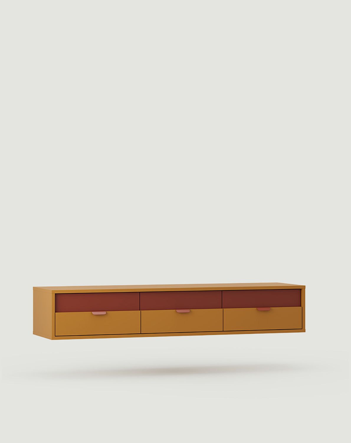 Armoire RTV murale LAYERS LAY06
Couleur : Vintage Mustard
Couleur de la façade : Terre cuite
Poignée : poignée LAYERS 110 Terre cuite