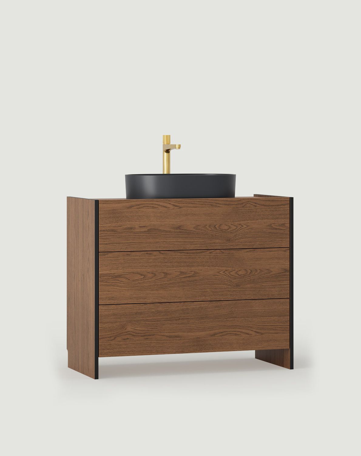 Armoire avec lavabo OMNIRES ASKA ASK28
Couleur : Chêne rustique
Placage : Onyx noir