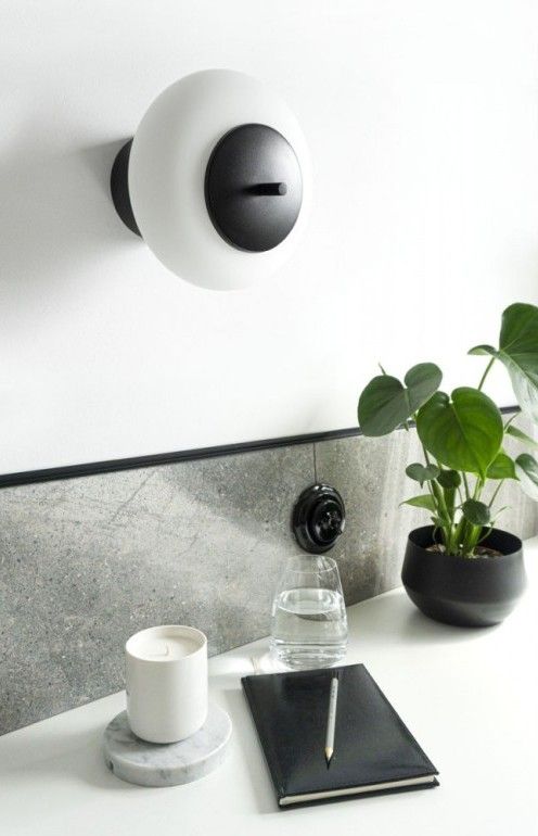 TORNI B lampe murale / applique murale noire