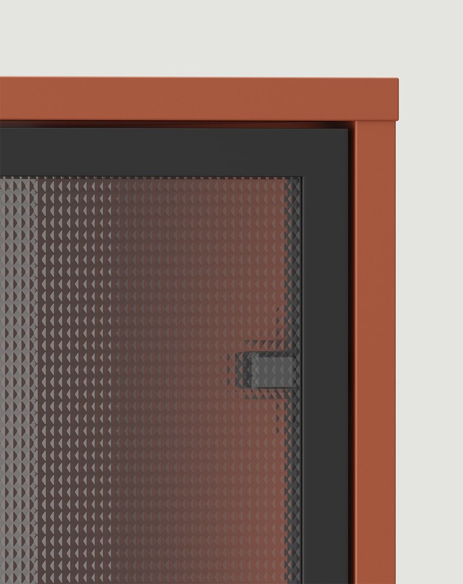 Armoire LAYERS LAY45
Couleur : Terracotta ardent
Type de verre : Verre ornemental