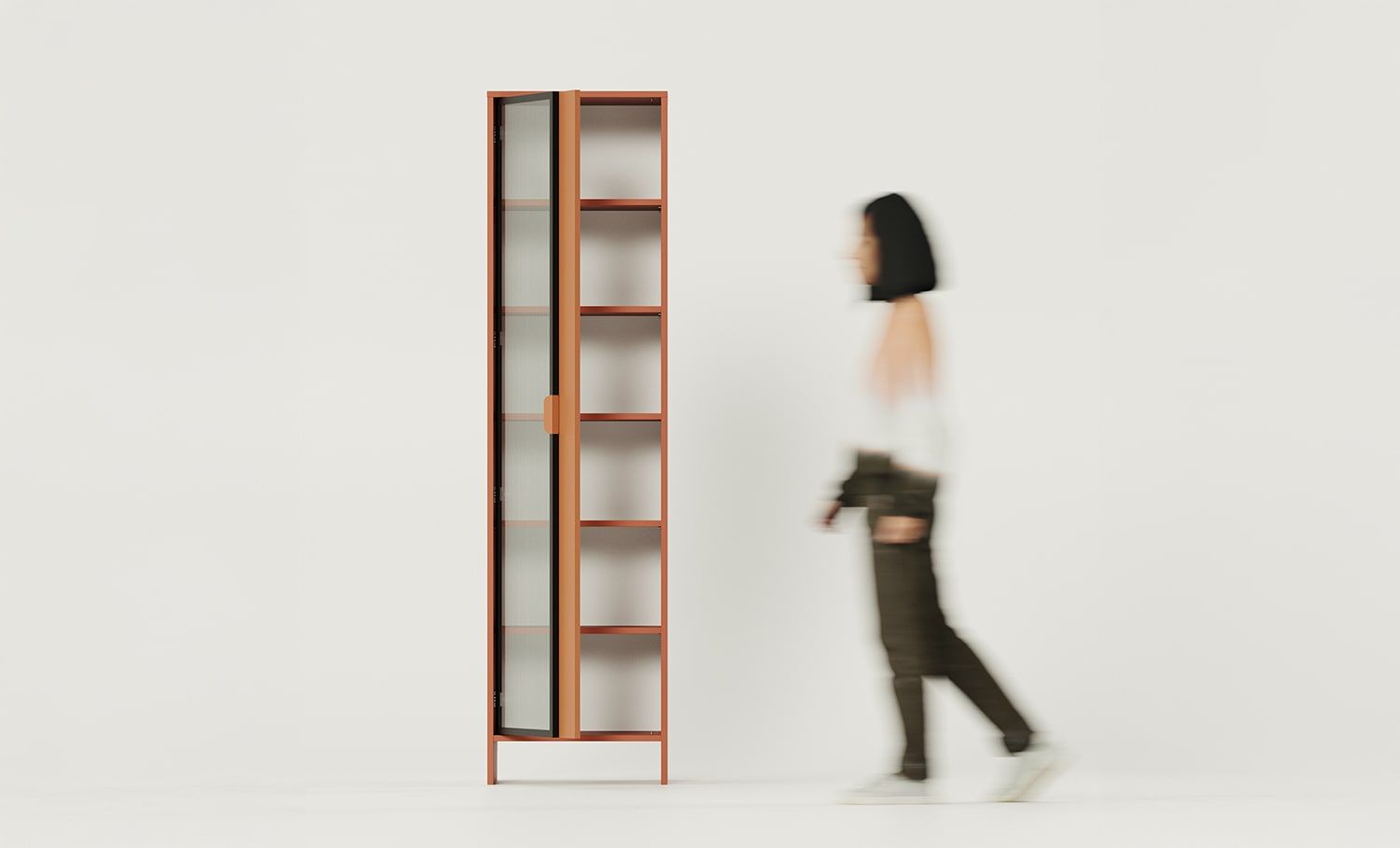 Armoire LAYERS LAY46
Couleur : Terracotta ardent
Couleur de la deuxième couche de la façade : Sahara Deep
Poignée : Poignée LAYERS 110 Terracotta ardent
Type de verre : Verre lisse