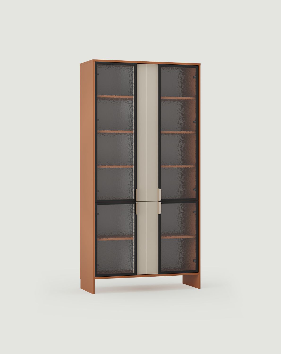 Vitrine LAYERS LAY49
Couleur : Sahara Deep
Couleur de la façade de la deuxième couche : Champagne Beige
Poignée : Poignée LAYERS 110 Cappuccino
Type de verre : verre ornemental Flumen