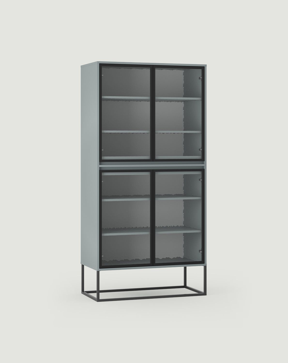 Vitrine ODIS WO2
Couleur : Bleu crépuscule
Couleur des pieds : Gris acier ODIS
Type de verre : Verres ornementaux