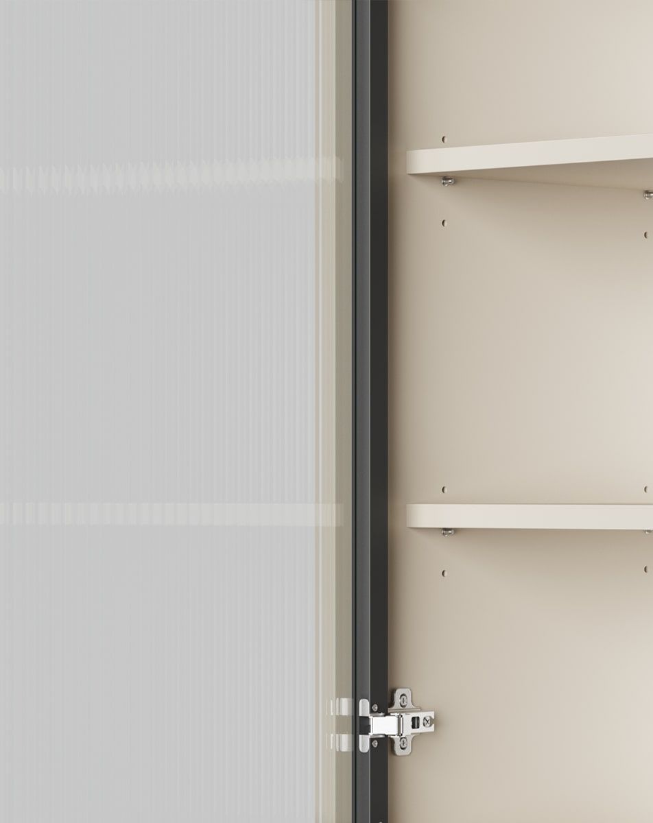 Vitrine SIGI WS3
Couleur : Beige Champagne
Verre : verre ornemental cannelé