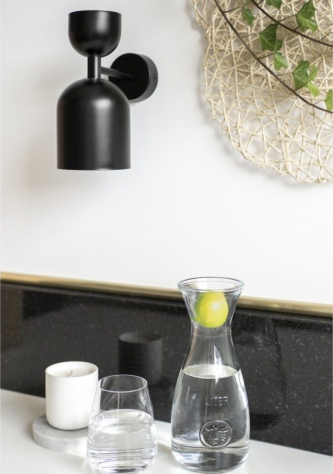 SUPURU W lampe murale / applique murale orientable vert olive avec tube noir