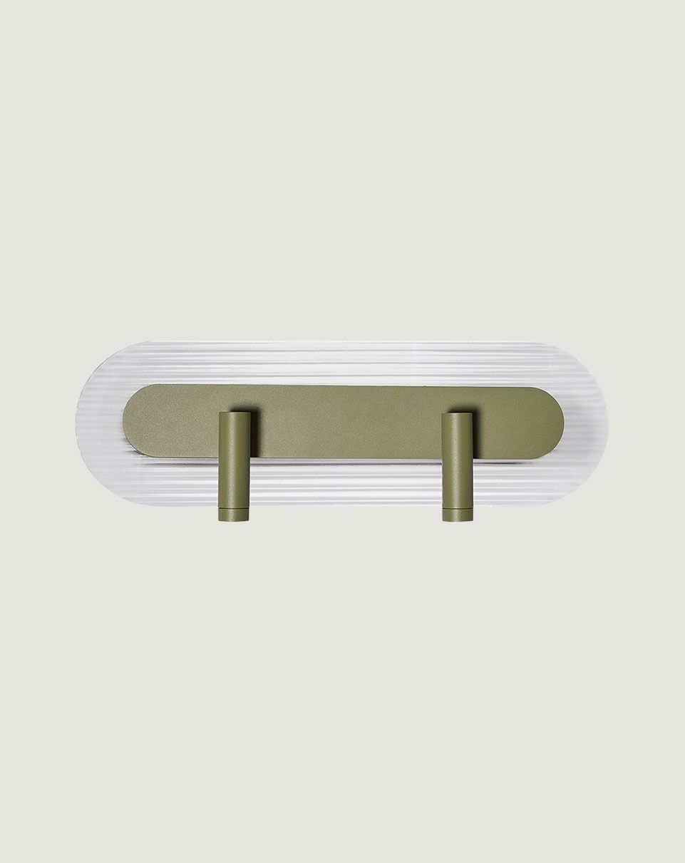 RIFLO W D applique murale vert olive avec spots orientables