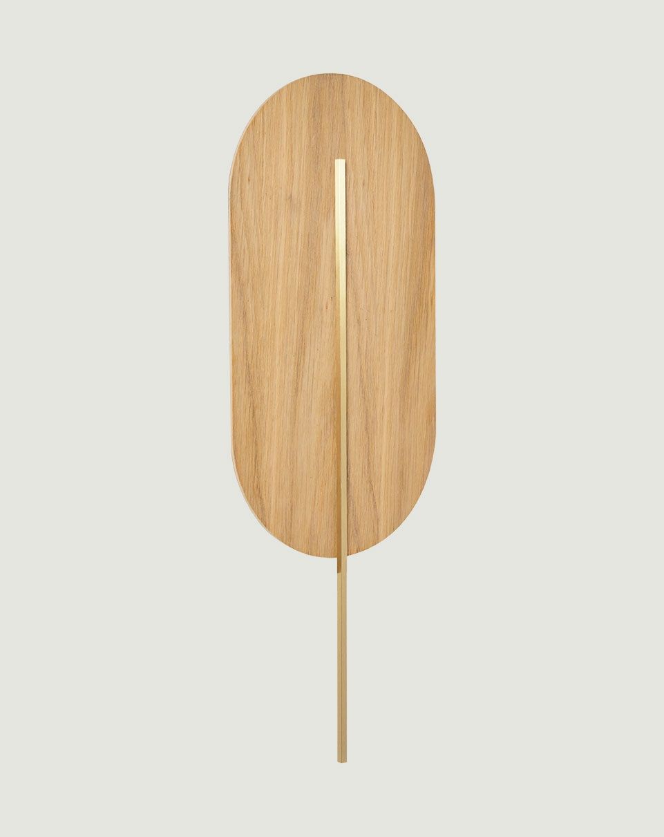ROKKE WOOD applique murale en bois avec détails en laiton