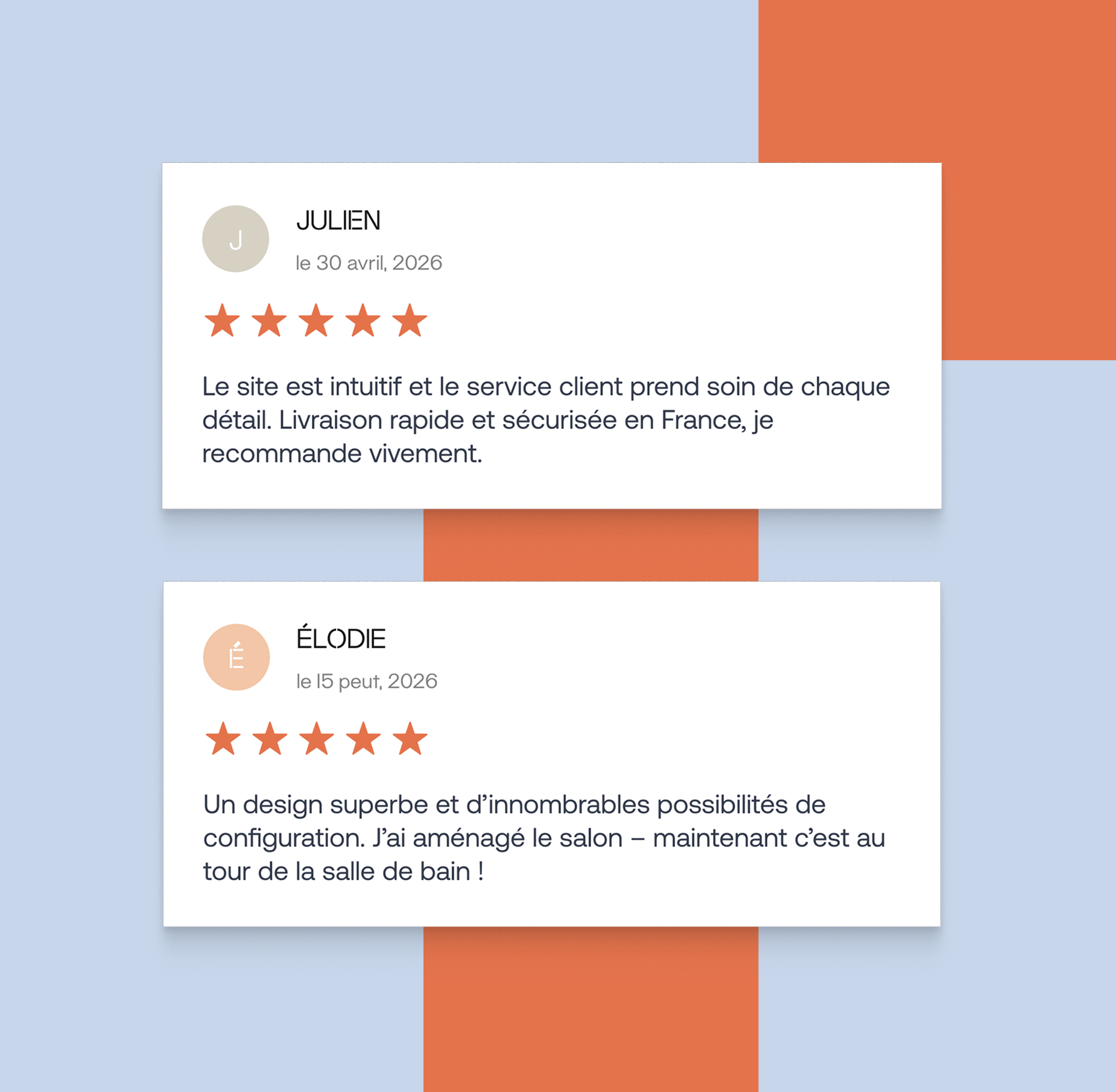 9/10 de nos clients recommandent nos meubles à leur famille et à leurs amis