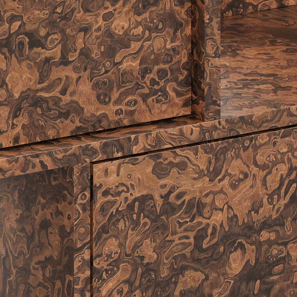 Dark Walnut Burl Veneer Alpi
